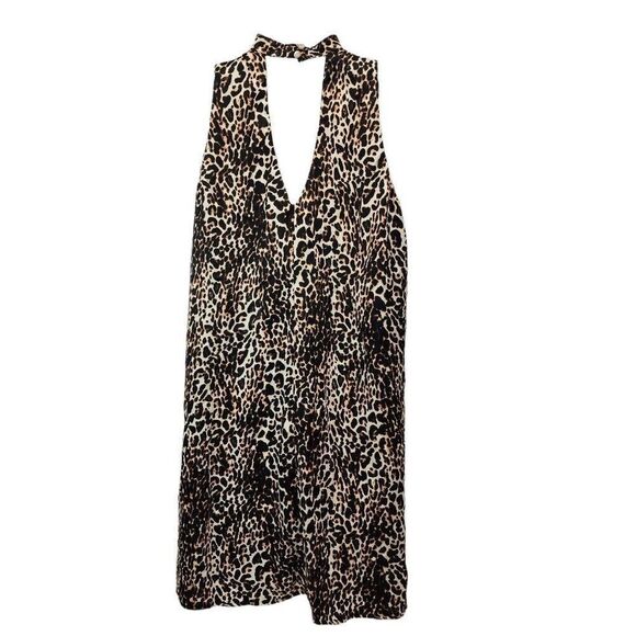 As U Wish Size Medium Clementine Halter Neck Mini Dress Floral Rose Applique Ani - Picture 2 of 7